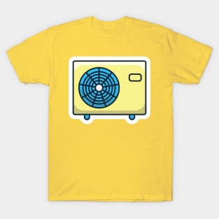 Air Conditioning Ventilator Sticker vector illustration. Technology object icon concept. Various objects of air conditioners-condensing fan sticker vector design. T-Shirt